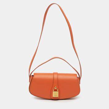 مملوكة مسبقًا Celine Orange Smooth Calfskin Tabou Clutch on Strap