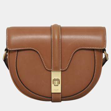 مملوكة مسبقًا Celine Small Tan Leather Besace 16 Bag