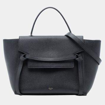 مملوكة مسبقًا Celine Black Mini Grained Calfskin Belt Bag