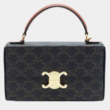 مملوكة مسبقًا حقيبة سيليين تريومف صندوق قماش مغلف بني بمقبض علوي