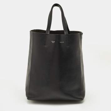مملوكة مسبقًا Celine Vertical Cabas Small Black Leather Tote