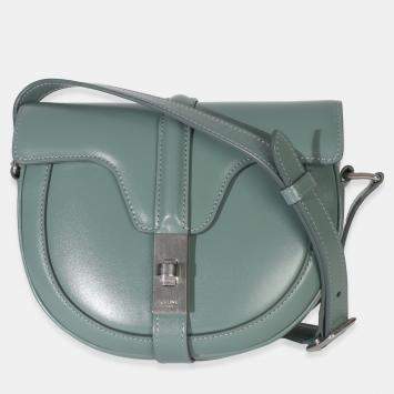 Pre Owned Celine Celadon Satinated Calfskin Besace Small 16