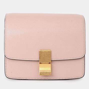 Pre Owned Celine 2016 Pink Leather Small Box Crossbody