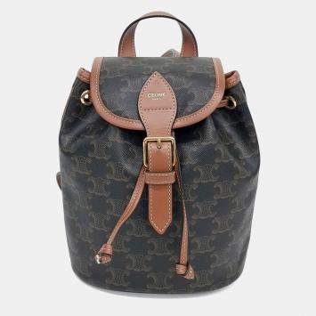 Pre Owned Celine Brown PVC Folco Backpack