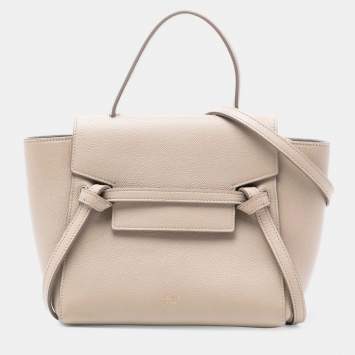 Pre Owned Celine Brown Nano Grained Calfskin Belt Bag