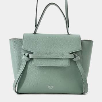 مملوكة مسبقًا Celine Belt Bag Green Leather Size Nano