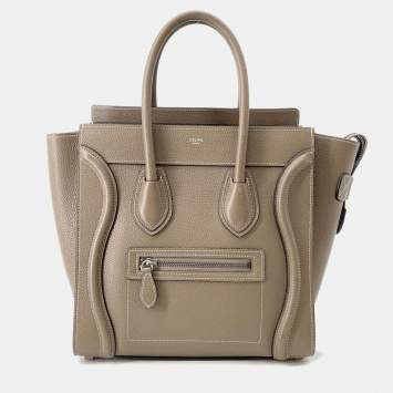 مملوكة مسبقًا Celine Luggage Shopper Tote Bag Suri Leather Size Micro