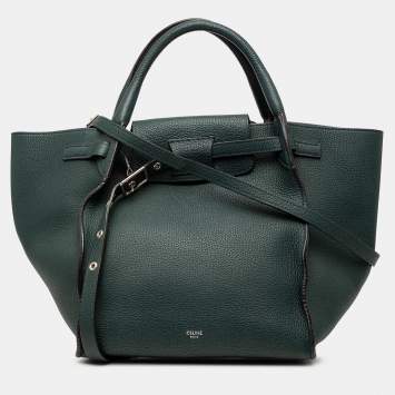 مملوكة مسبقًا Celine Green Small Grained Calfskin Big Bag