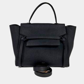 Pre Owned Celine Black Leather belt bag mini