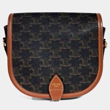 Pre Owned حقيبة فولكو قماش مطلي بني سيليين وسط