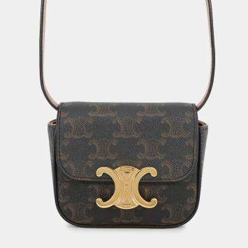 مملوكة مسبقًا حقيبة كتف حقيبة صغيرة سيلين تريومف كلود بيج بي في سي جلد