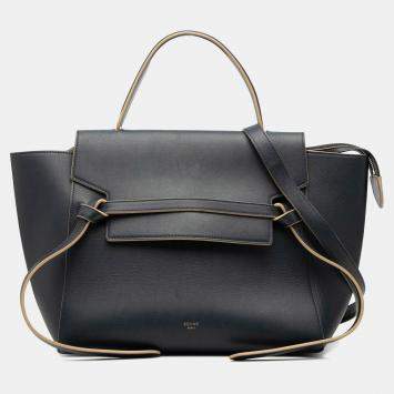 Pre Owned Celine Black Mini Palmelato Calfskin Belt Bag