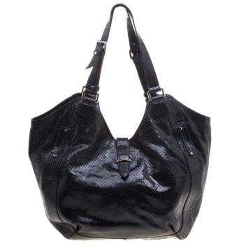Pre Owned Celine Black Python Tote