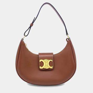 Pre Owned Celine Brown Leather Ava Triumph Bag Medium