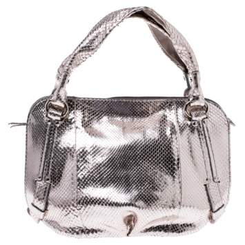 Pre Owned Celine Metallic Snakeskin Bittersweet Hobo