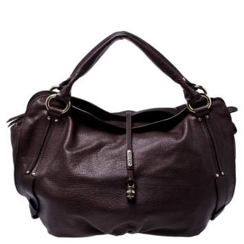 Pre Owned Celine Brown Leather Bittersweet Hobo