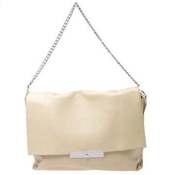 Pre Owned Celine Nude Leather Blade Chain Shoulder Bag