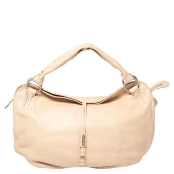 Pre Owned Celine Beige Leather Bittersweet Hobo