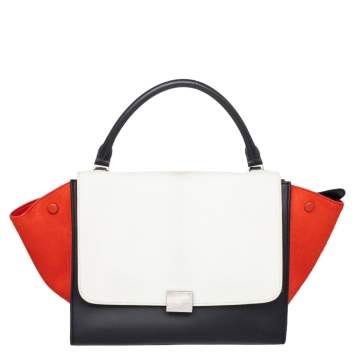 مملوكة مسبقًا Celine Multicolor Calf Hair and Leather Medium Trapeze Top Handle Bag