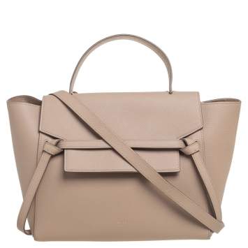 Pre Owned Celine Beige Leather Belt Bag