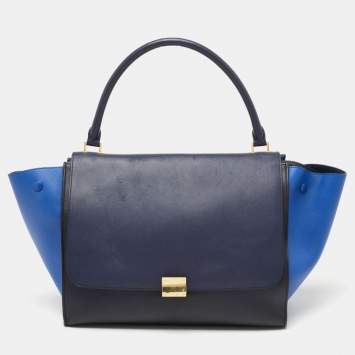 Pre Owned Celine Tri Color Leather Large Trapeze Tote