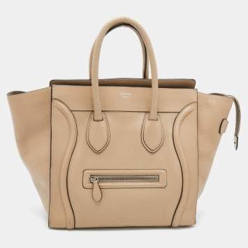 مملوكة مسبقًا Celine Beige Leather Mini Luggage Tote