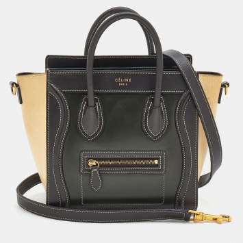 مملوكة مسبقًا Celine Tri-Color Leather Nano Luggage Tote