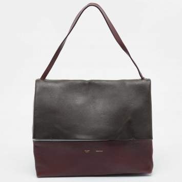 Pre Owned Celine Tri Color Leather All Soft Shoulder Bag 
