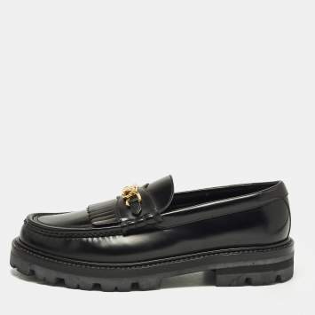 مملوكة مسبقًا Celine Margaret Size 40 Black Leather Loafers