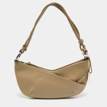 Pre Owned Cerruti 1881 Beige Leather Shoulder Bag