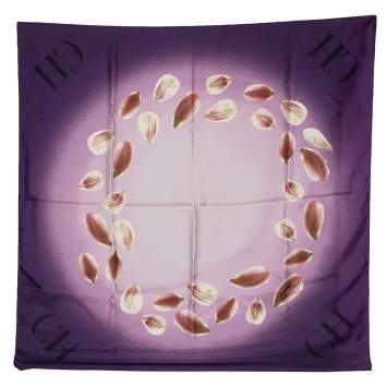 Pre Owned CH Carolina Herrera Printed Silk Square Scarf