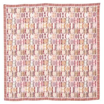 Pre Owned CH Carolina Herrera CH Scribble Print Silk Scarf 