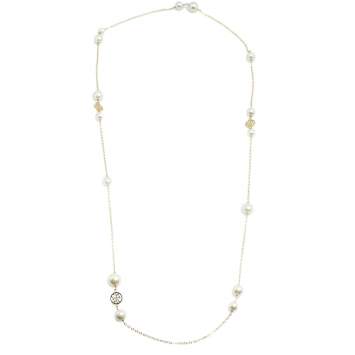 Pre Owned CH Carolina Herrera Faux Pearl Long Station Necklace