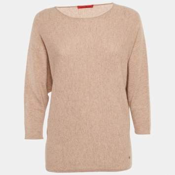 Pre Owned CH Carolina Herrera Dark Beige Wool Sweater S