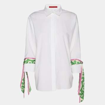 Pre Owned CH Carolina Herrera White Cotton Long Sleeve Shirt M