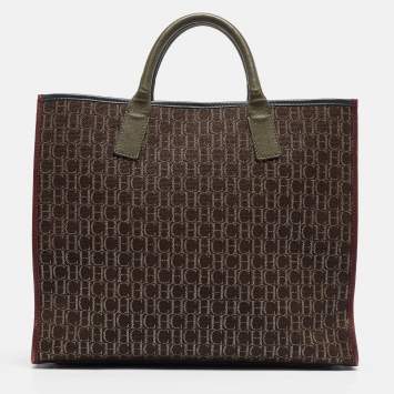Pre Owned CH Carolina Herrera Multicolor Monogram Canvas Large Chic Shopping Tote
