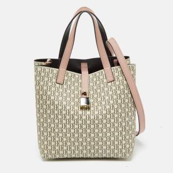 Pre Owned CH Carolina Herrera Tricolor Signature Coated Canvas and Leather Matryoshka Padlock Tote