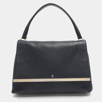 Pre Owned حقيبة سي أتش كارولينا هيريرا جلد أزرق كاميلوت بيد علوية