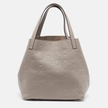 مملوكة مسبقًا CH Carolina Herrera Matryoshka Beige Monogram Leather Tote