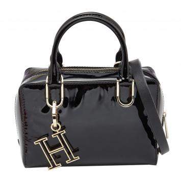 Pre Owned CH Carolina Herrera Black Patent Leather Crossbody Bag