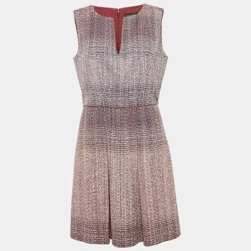 Pre Owned Chanel Multicolor Fantasy Tweed Sleeveless Short Dress L