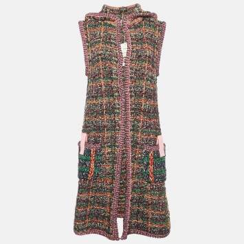 Pre Owned كارديجان شانيل لوريكس محبوك ملون بغطاء رأس مقاس كبير - لارج