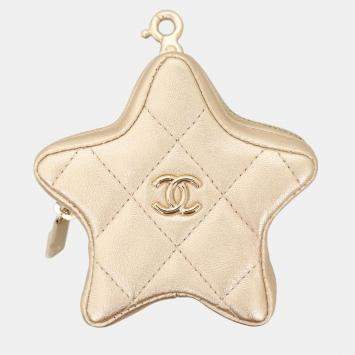 Pre Owned Chanel Sheepskin Star Coin Purse