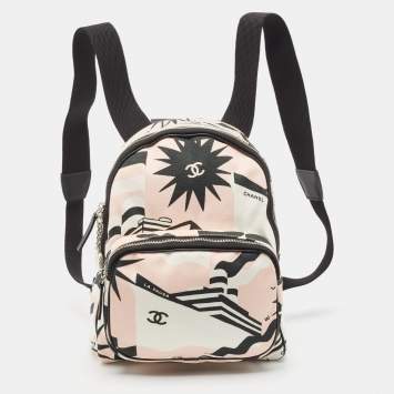 Pre Owned Chanel Multicolor  La Pausa Print Canvas Backpack