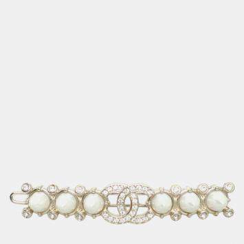 Chanel  CC Pearl and Crystal Hairclip
