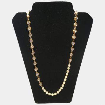 Chanel Vintage Pearl And Crystal Beaded Necklace