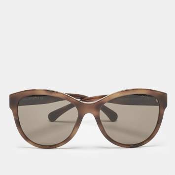 Pre Owned Chanel Brown Gradient 5458 Logo Butterfly Sunglasses