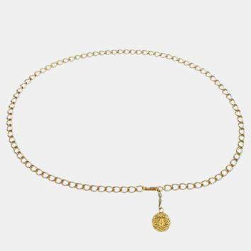 Chanel Gold Plated Medallion Chain Belt 