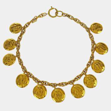 Pre Owned Chanel Gold Plated Chain Necklace 