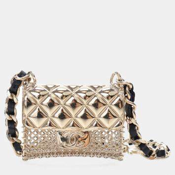Chanel Gold-Tone Handbag Necklace